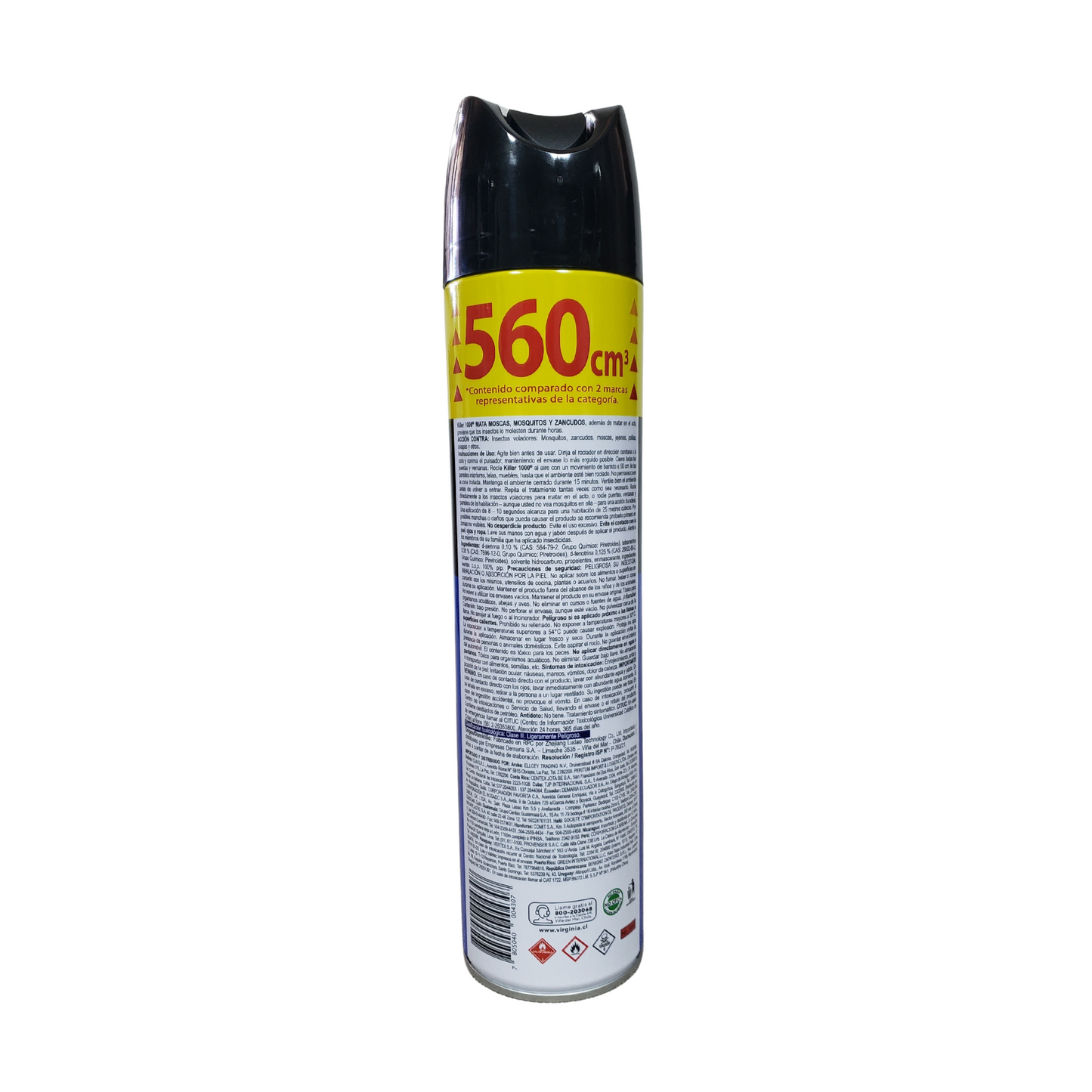 Killer 560cc Protección Total Contra Moscas, Mosquitos y Zancudos
