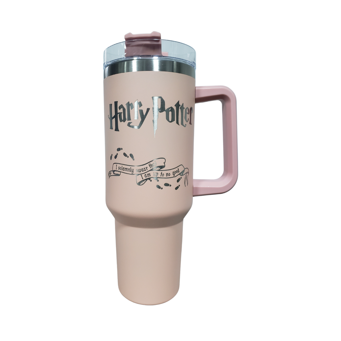 Vaso Térmico Rosado 1200ml Grabado Láser con Estilo de Hechicería