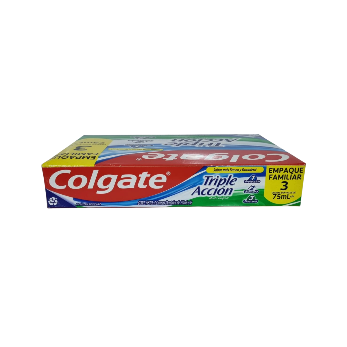 Pasta Dental Colgate Triple Acción 75 ml Pack Ahorro 3 Unidades.