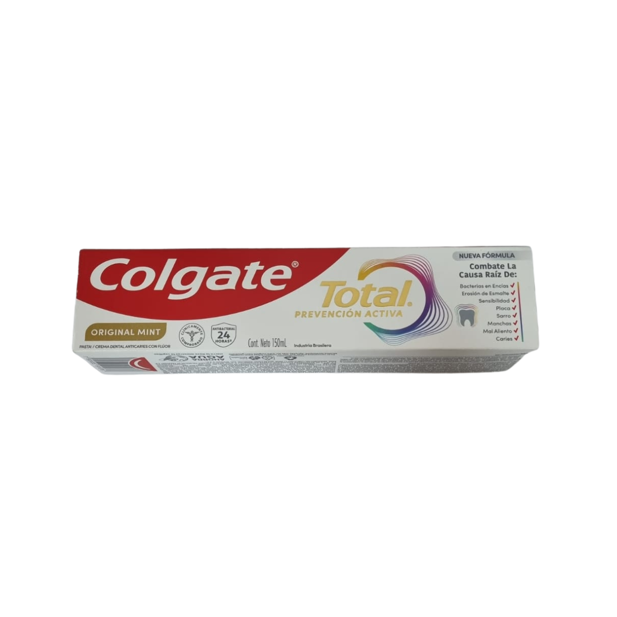 Pack 2 Colgate Total Prevención Activa Original Mint 150 ml