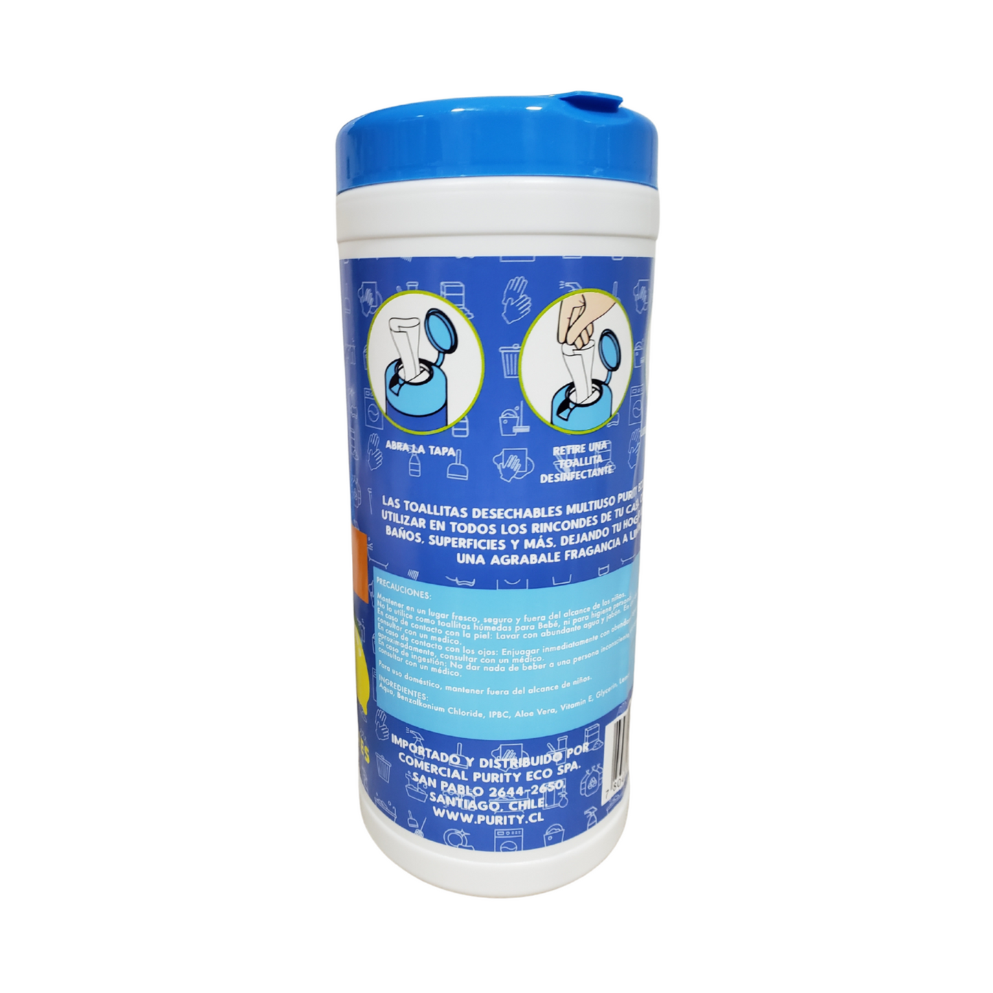 Dispensador De Toallitas Desinfectantes Multiuso 50 Unidades