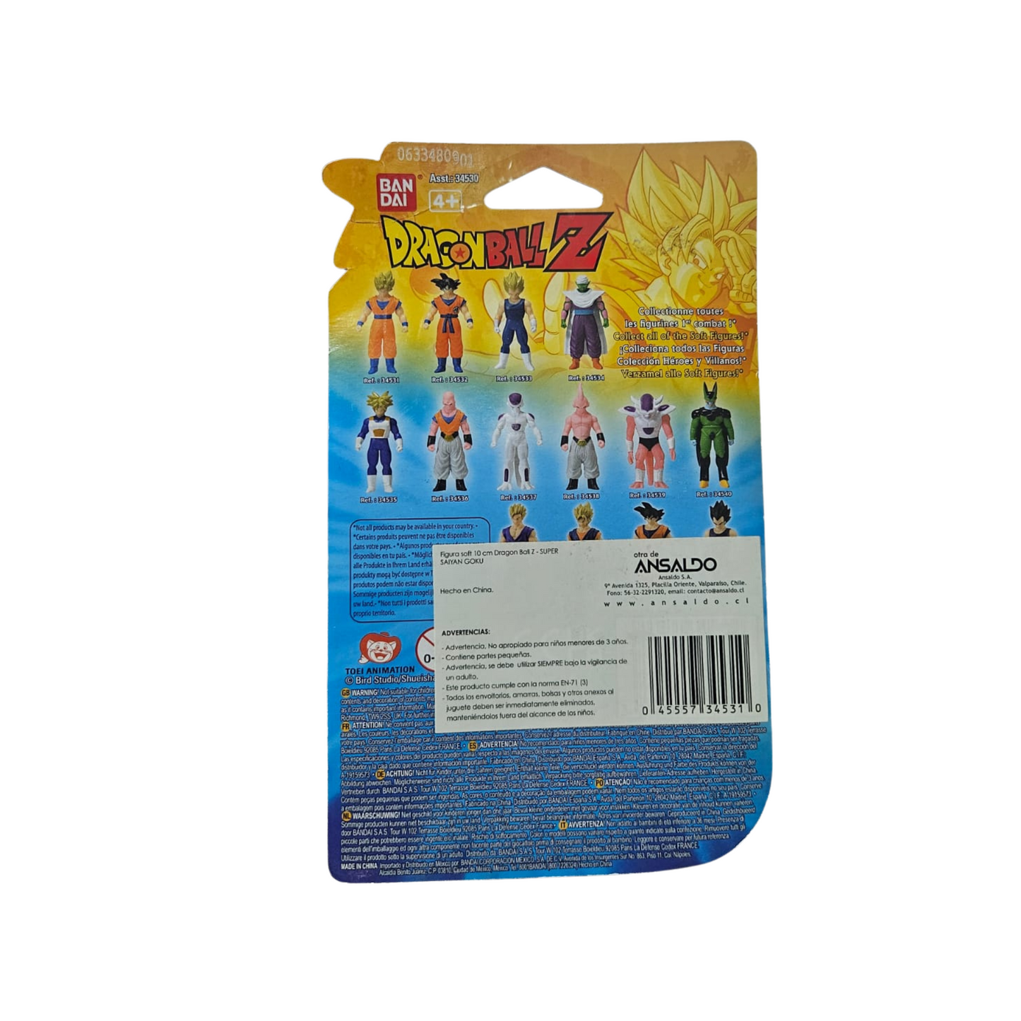 Figura Dragon Ball Z Goku Super Saiyan 10cm Original Bandai