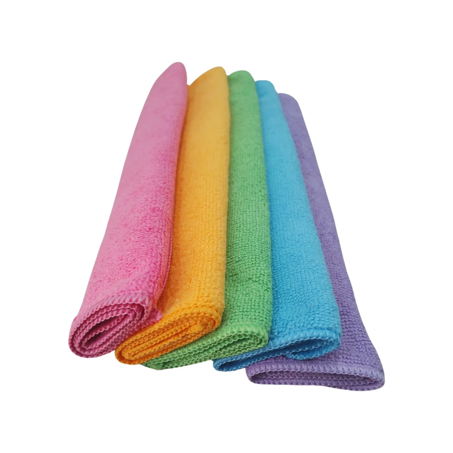 Pack 5 Paños Microfibra 38x38 Suaves Y Resistentes