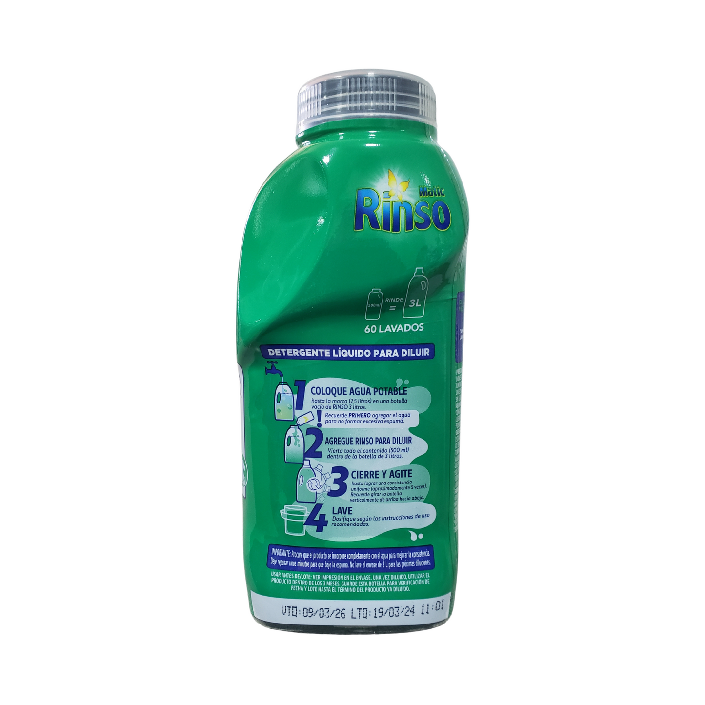 Detergente Rinso Liquido para Diluir 500 Ml
