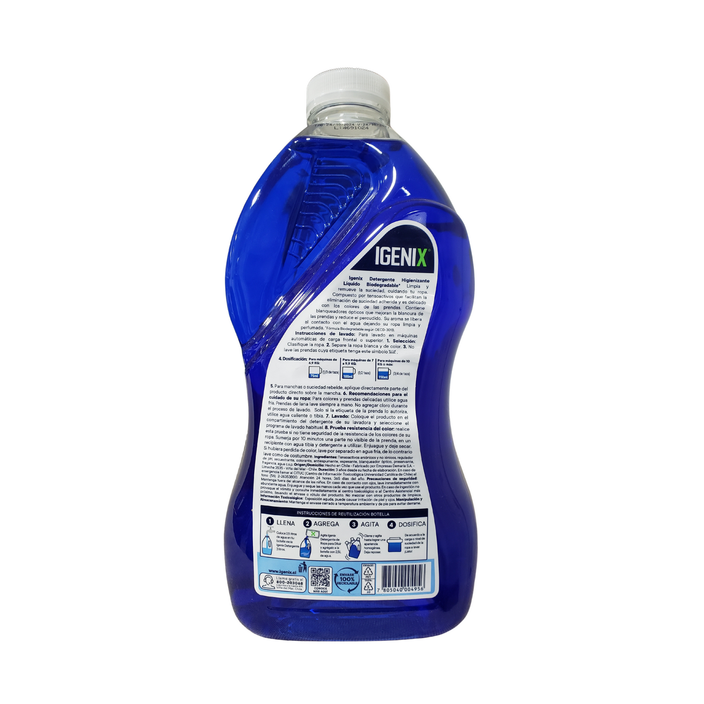 Detergente Líquido Igenix 3l Limpieza Y Protección Diaria