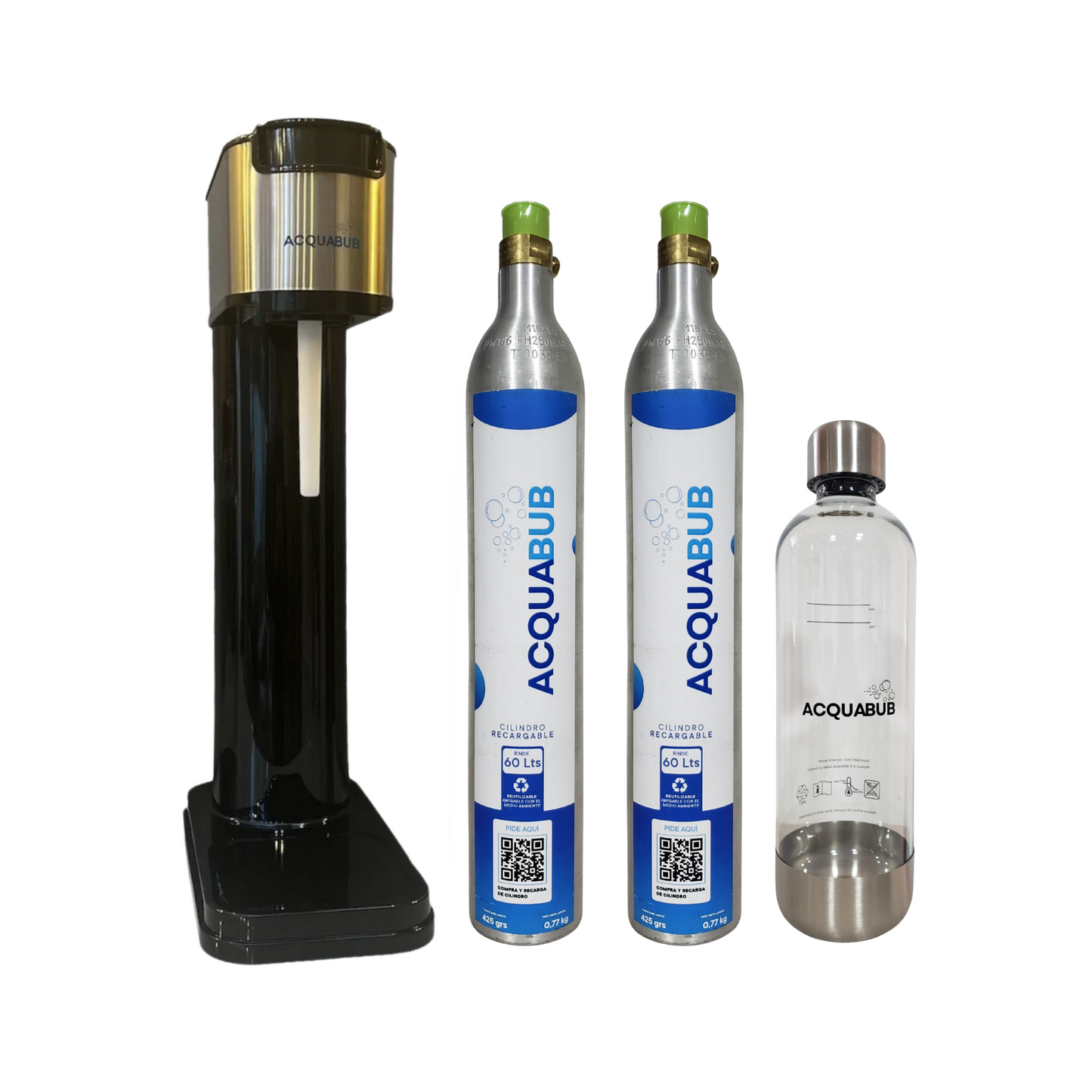 Gasificadora De Agua Acquabub Pack Premiun