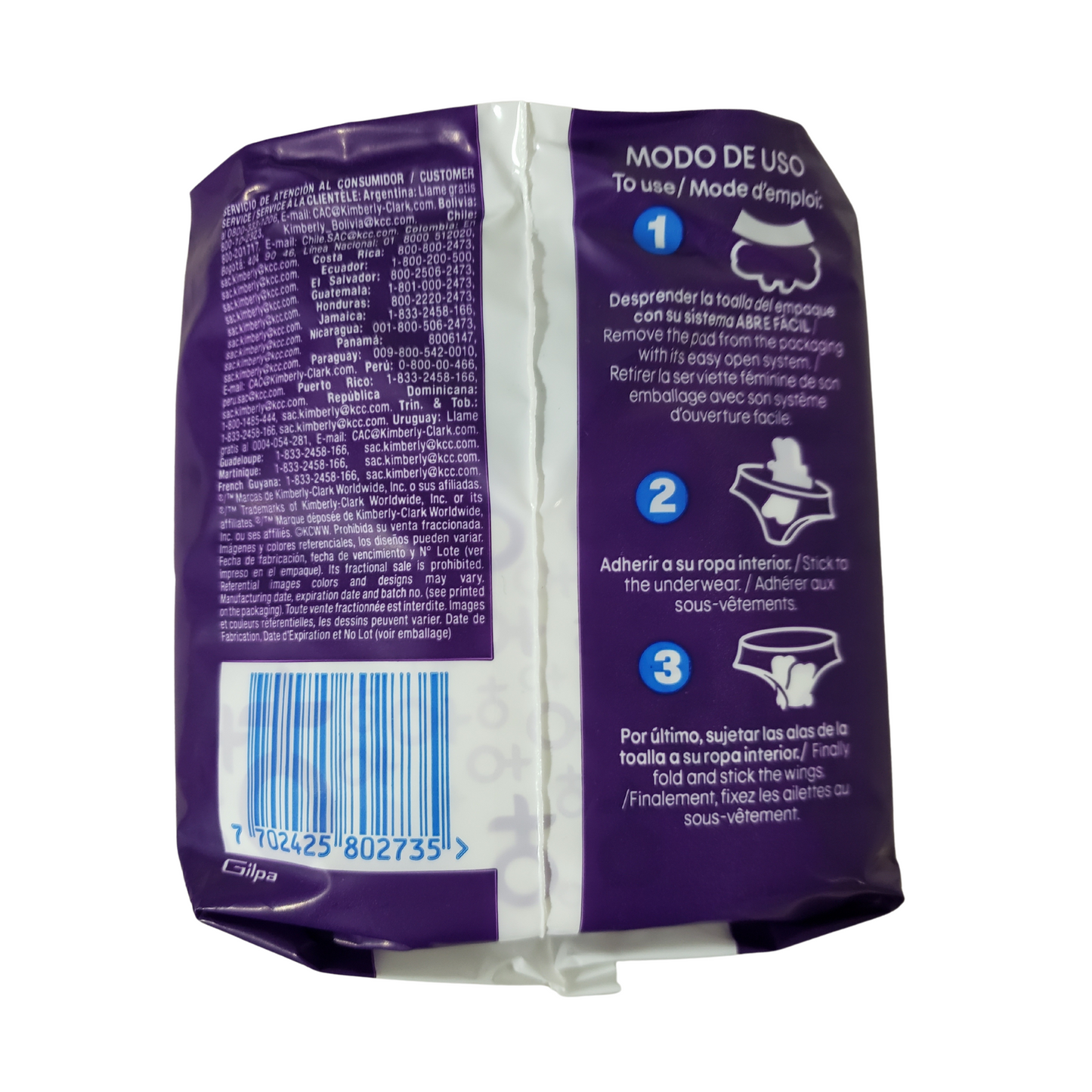 Toallitas Higiénicas Kotex Nocturna Ultraprotect 8 Unidades