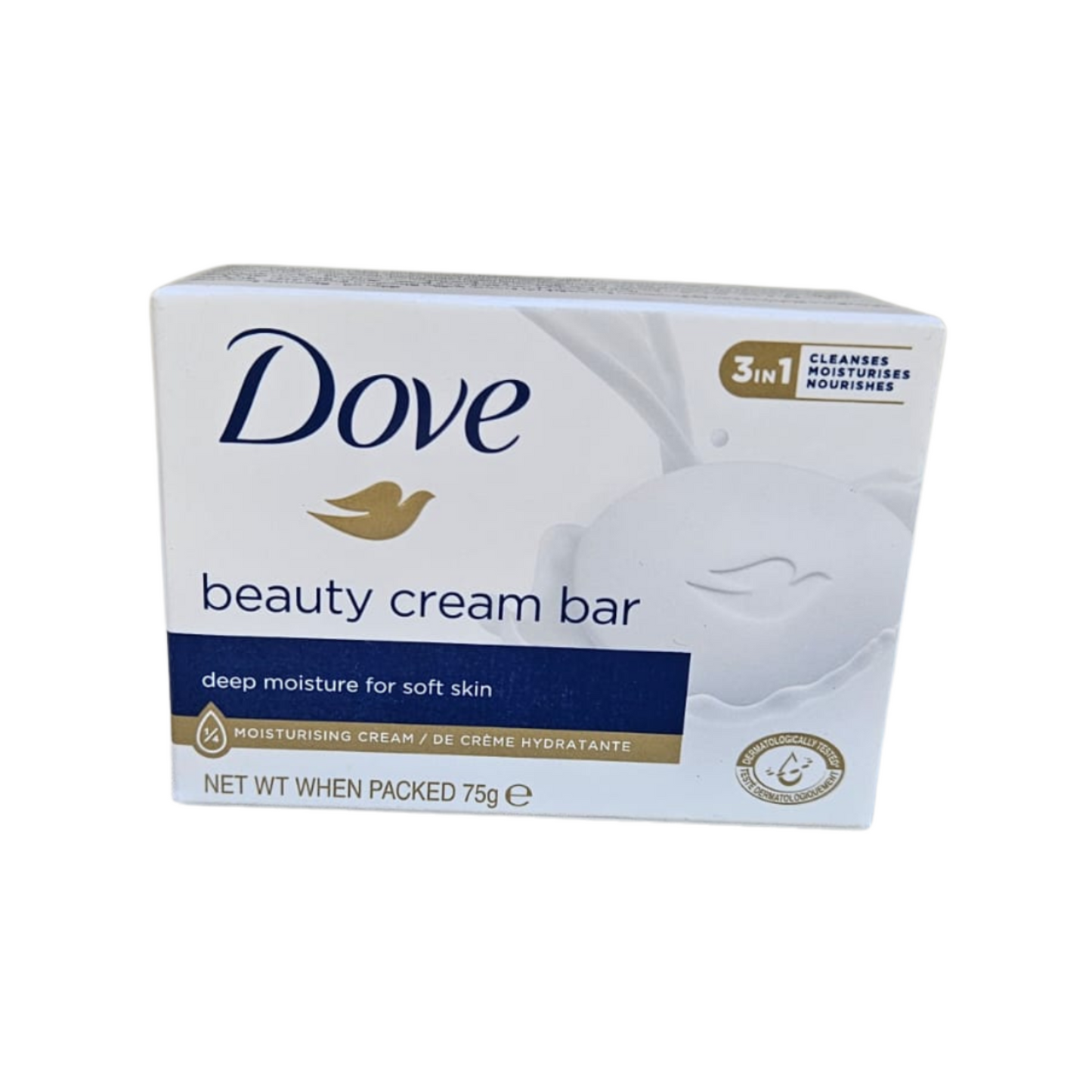 Pack 2 Jabón Dove Beauty Cream Bar 75g 3en1 Limpieza Hidratación