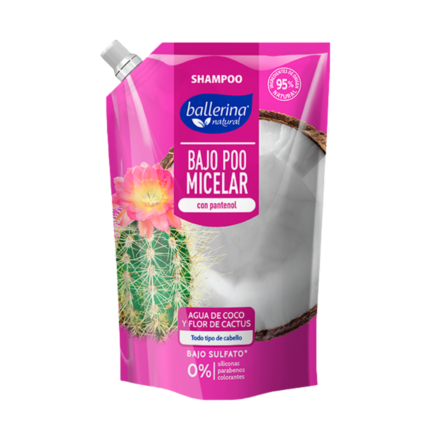 Colección de Shampoos Ballerina Nutrición, frescura y suavidad natural 750ml
