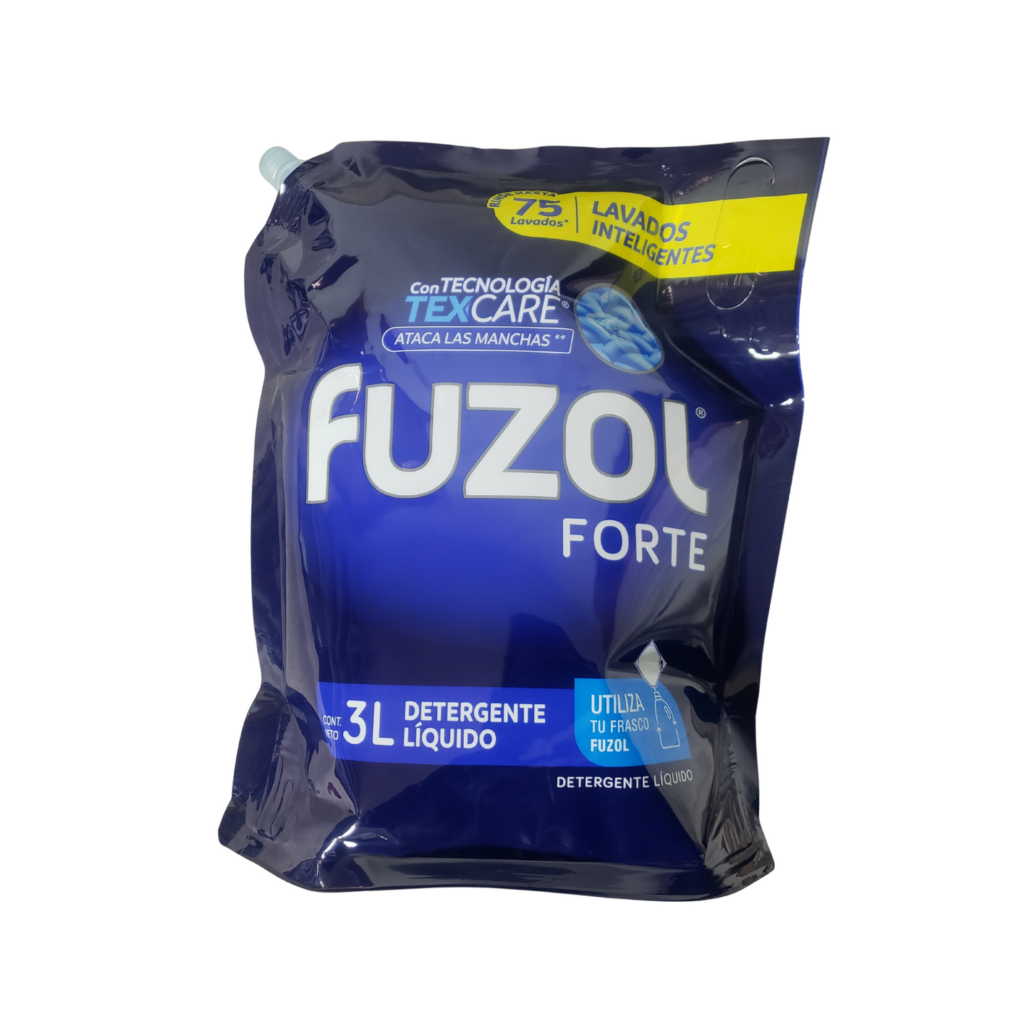 Pack 8 Detergentes Liquido Fuzol Forte Doypack 3lt cada uno.