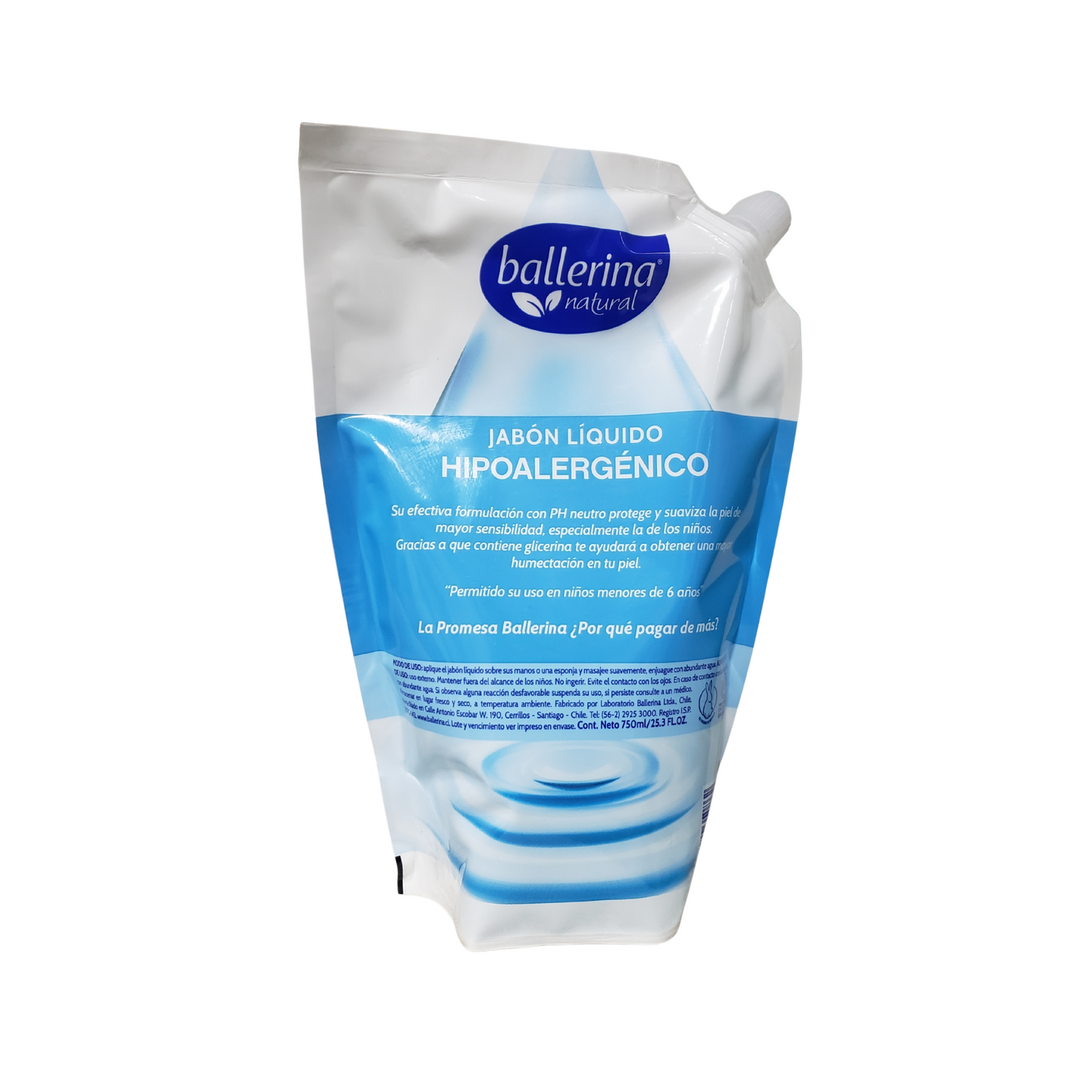Jabón liquido Ballerina Hipoalergénico 750 ml