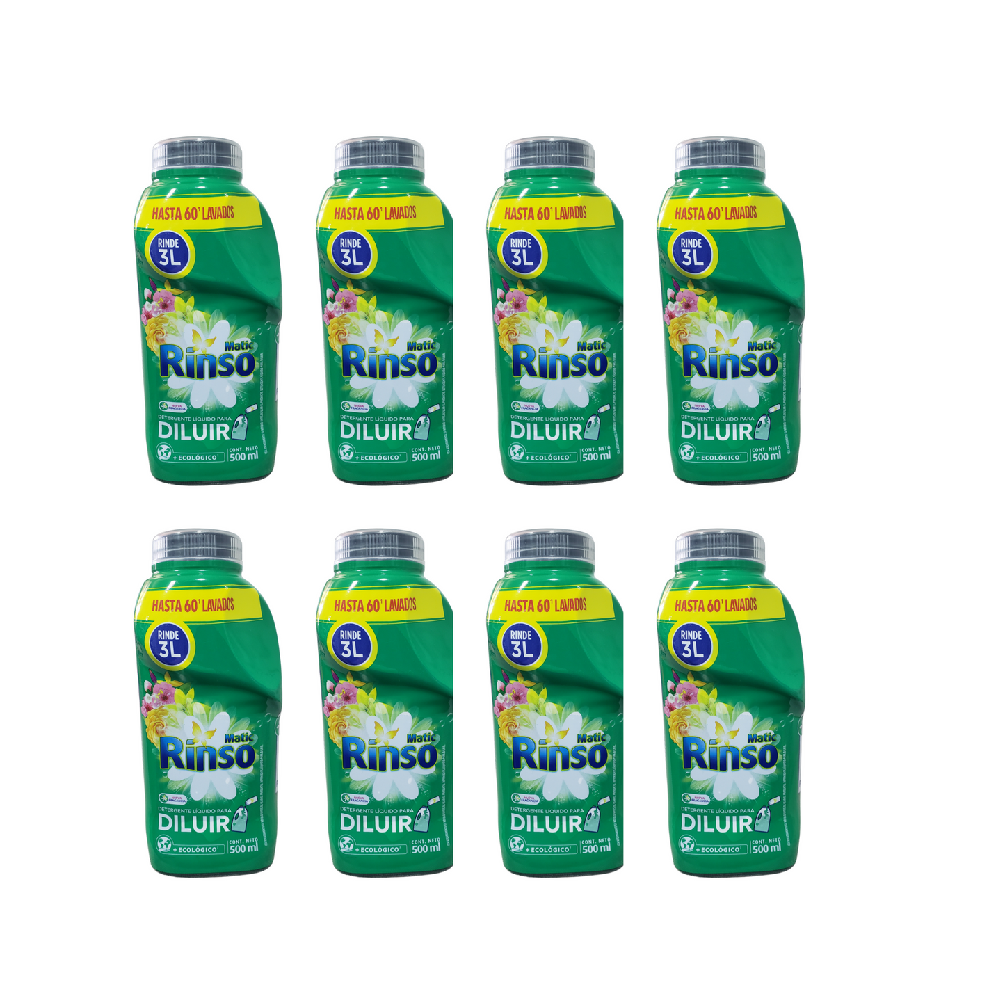 Detergente Liquido Rinso Pack 8 Unidades De 500 Ml