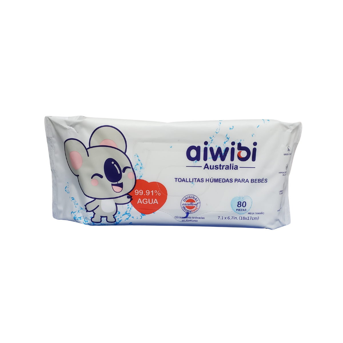 Pack 24 Paquetes Toallitas Húmedas Aiwibi 99.91% Agua Pura