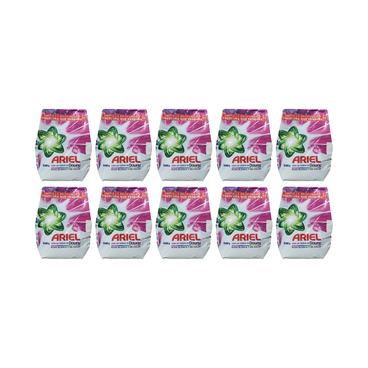 Pack 10 Detergente En Polvo Ariel Downy 400g
