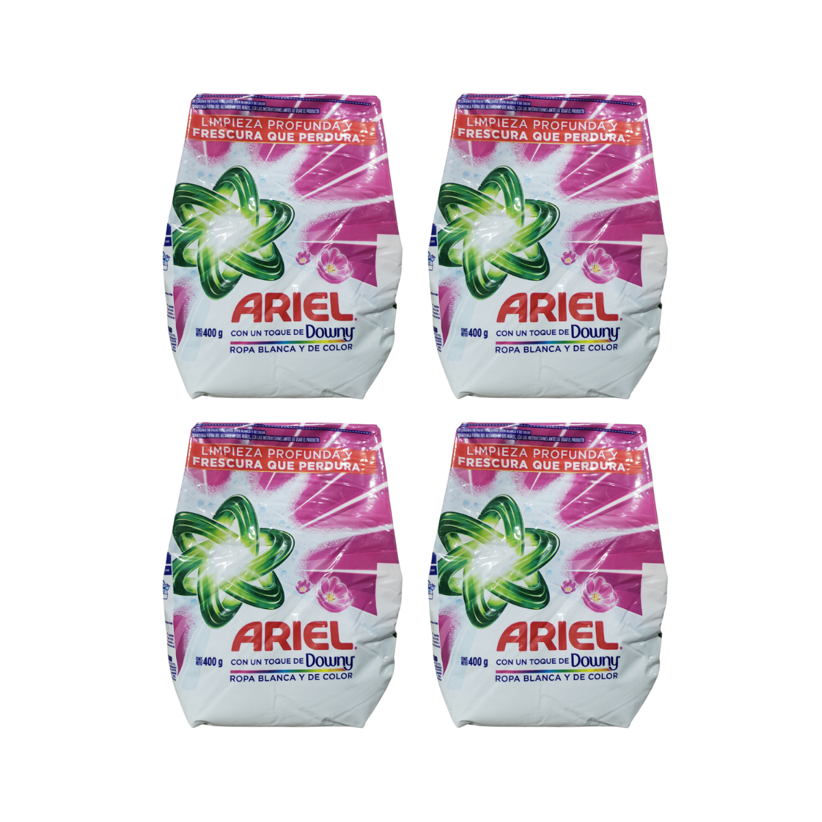 Pack 4 Detergente En Polvo Ariel Downy 400g