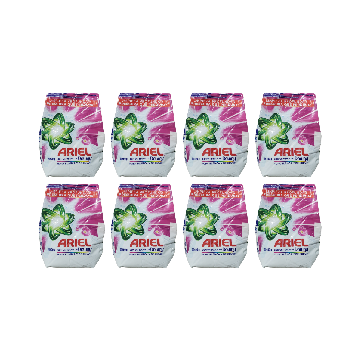 Pack 8 Detergente En Polvo Ariel Downy 400g