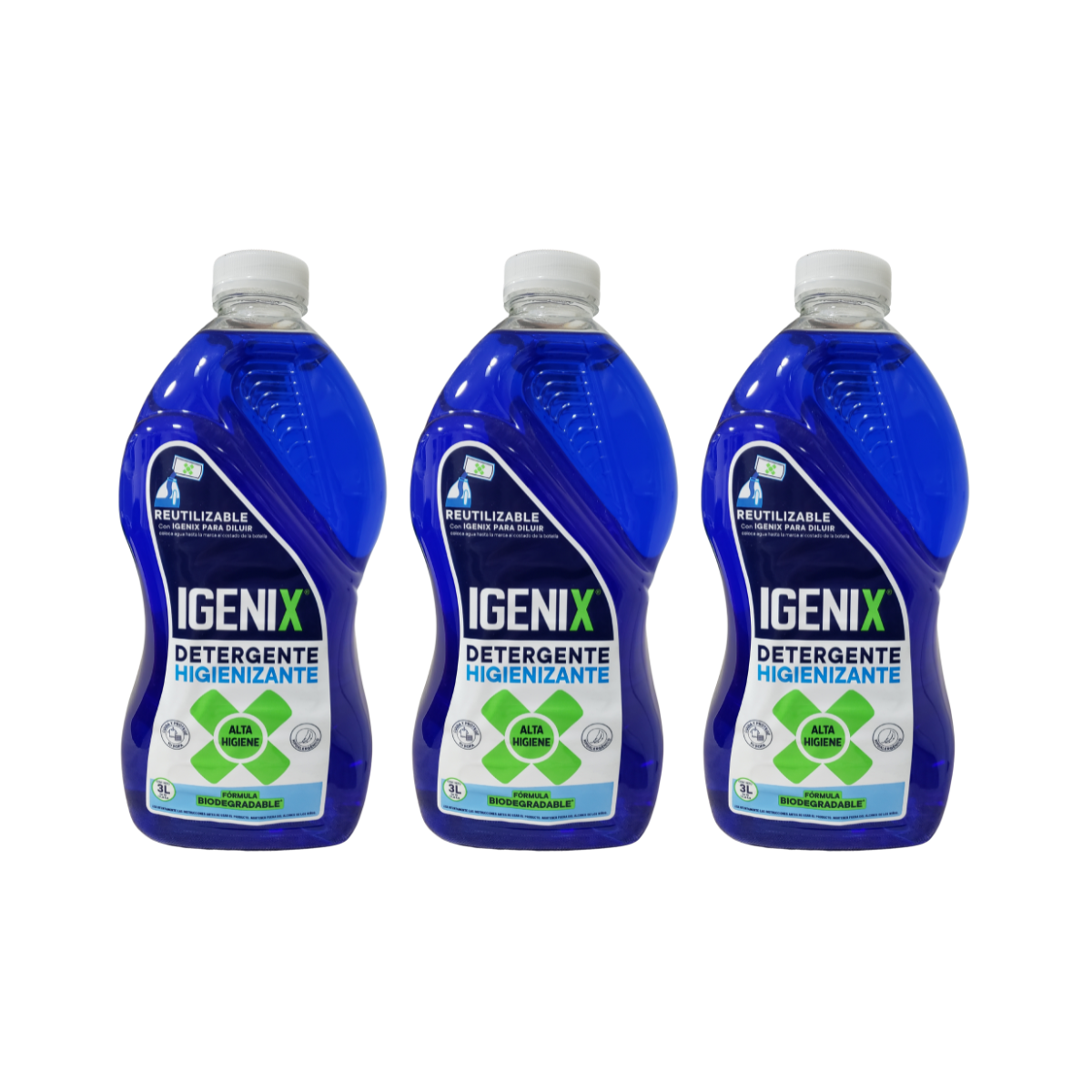 Pack 3 Detergente Líquido Igenix 3l cada uno , Limpieza Y Protección