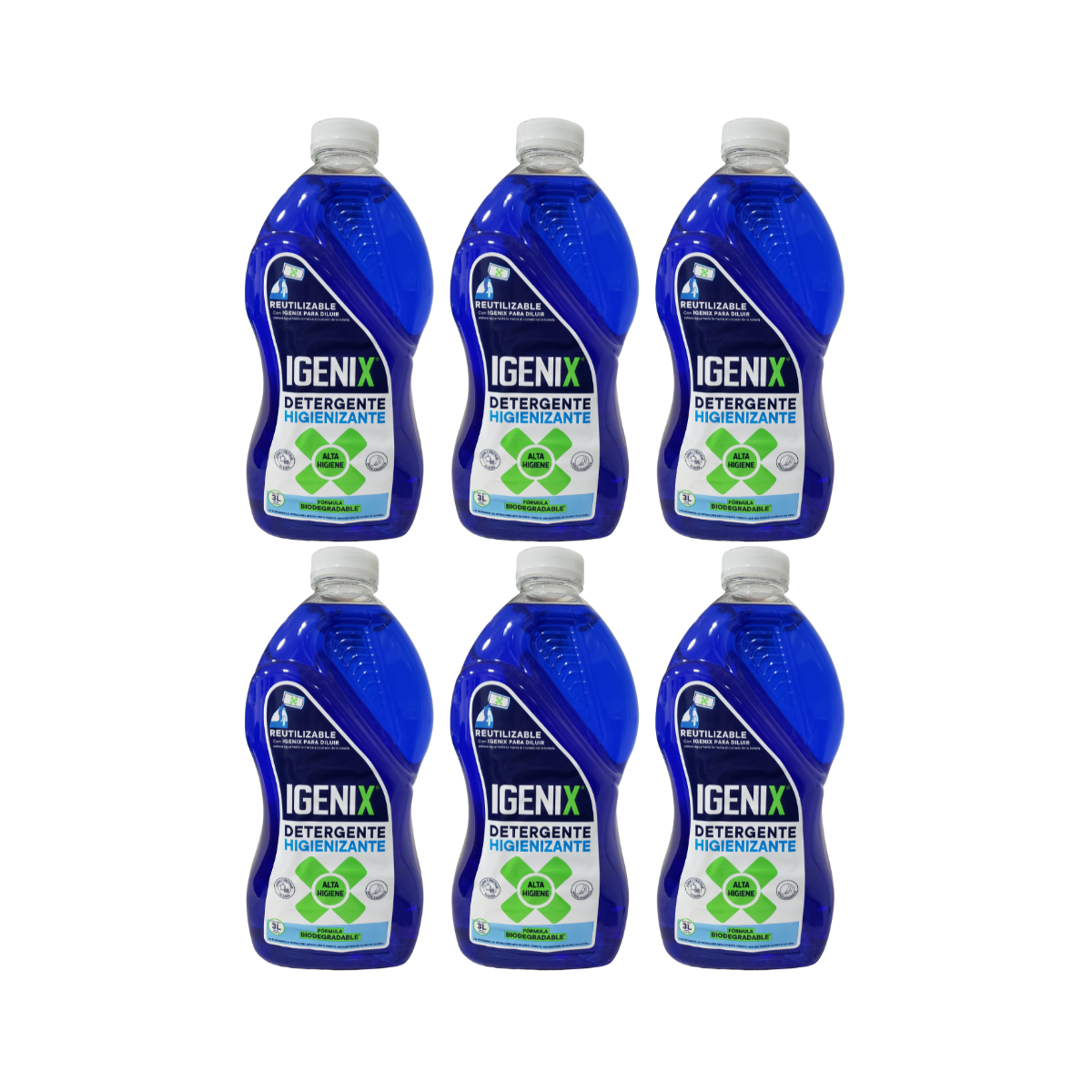 Pack 6 Detergente Líquido Igenix 3l Limpieza Y Protección