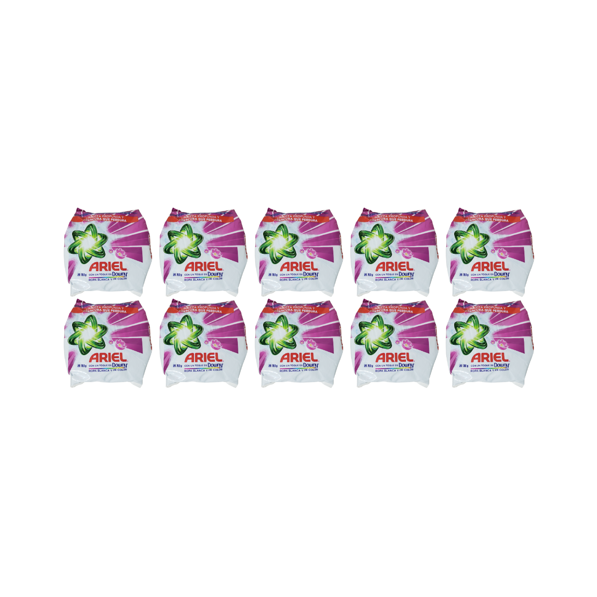 Pack 10 Detergente En Polvo Ariel Downy 700g