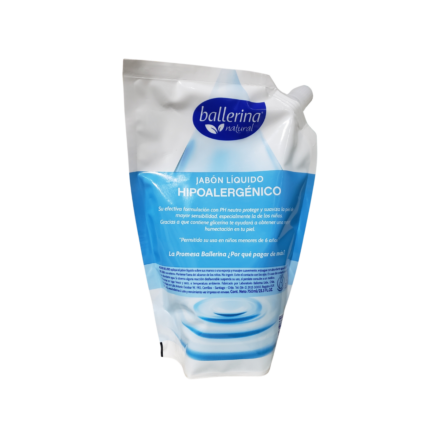Jabón liquido Ballerina Hipoalergénico Extra Suave