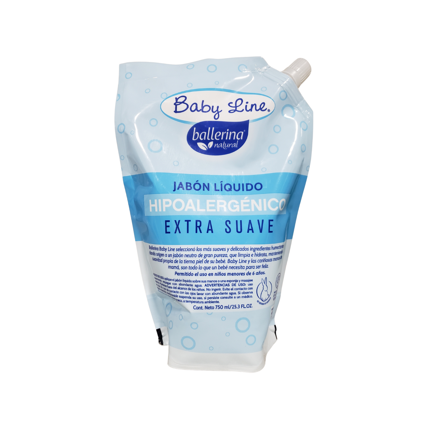 Pack 2 Jabónes líquidos Ballerina 750ml Hipoalergénico Extra Suave