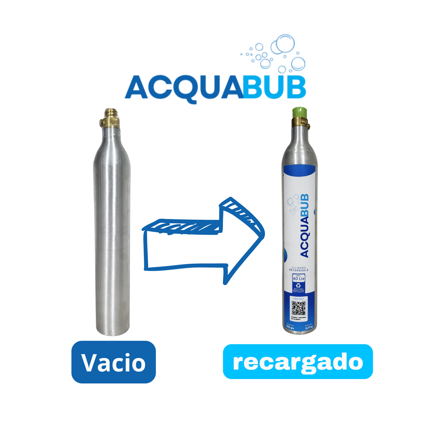 Servicio de Recarga CO₂ para Cilindro Acquabub