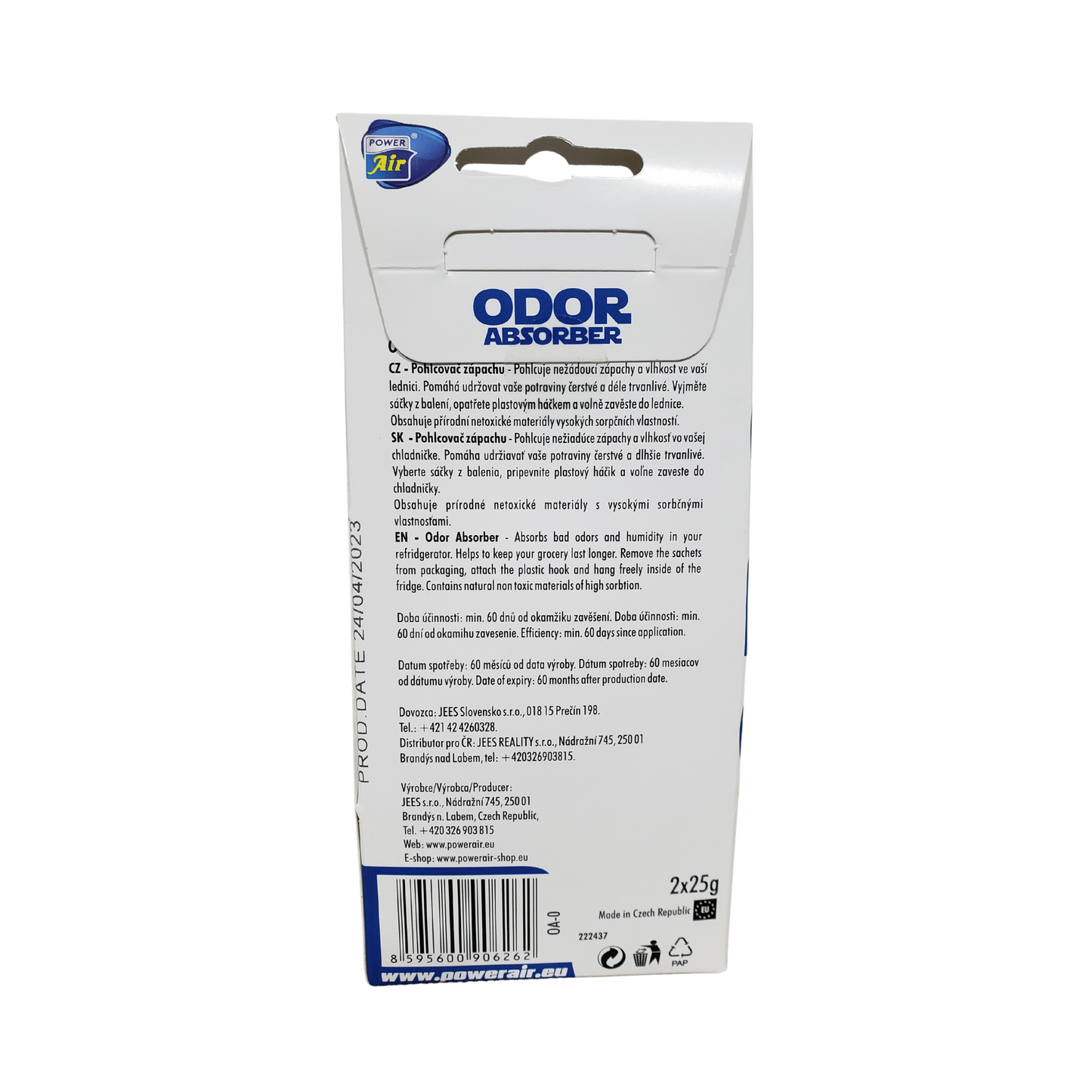 Power Air Absorbente De Olores Y Humedad Para Refrigeradores