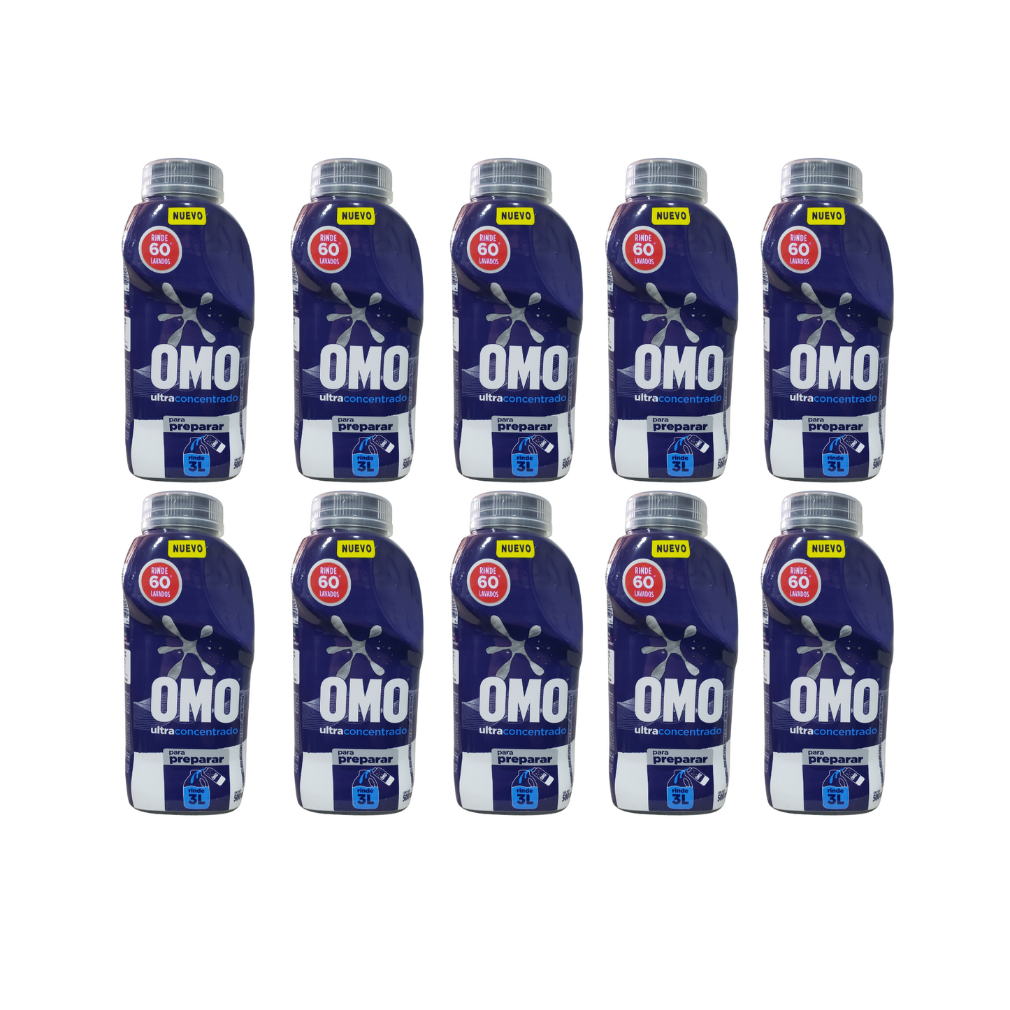 Pack 10 detergentes Omo ultraconcentrado para diluir 500ml