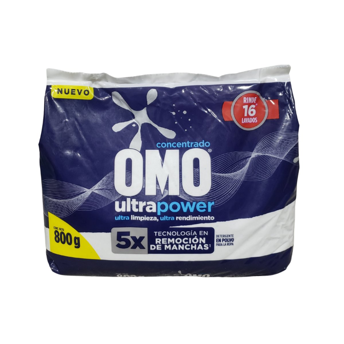 Pack 4 Omo Ultrapower En Polvo Detergente 800g