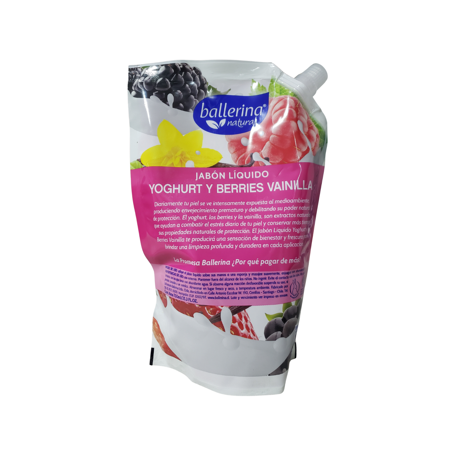Jabón liquido Ballerina Yogurt y berries vainilla