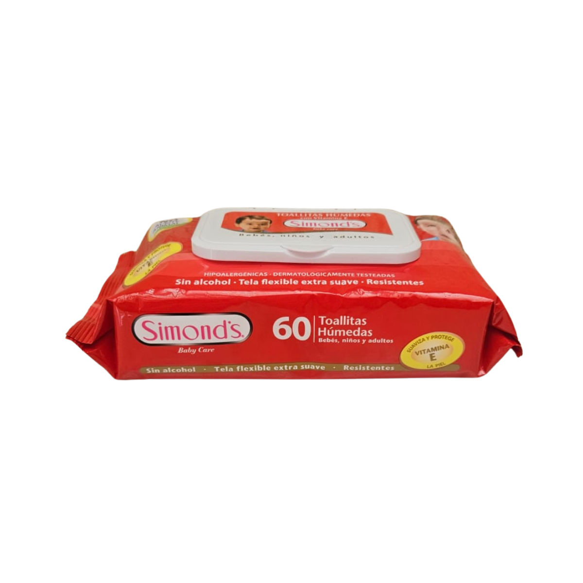 Toallitas Húmedas Simonds Baby Care 60un  Hipoalergénicas.