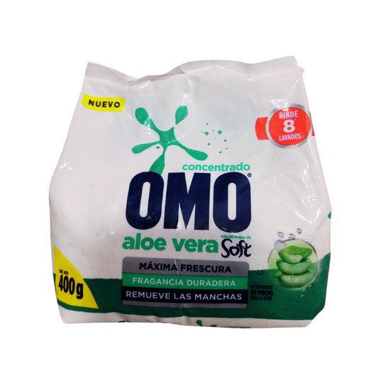 Detergente En Polvo Omo Aloe Vera 400g Concentrado