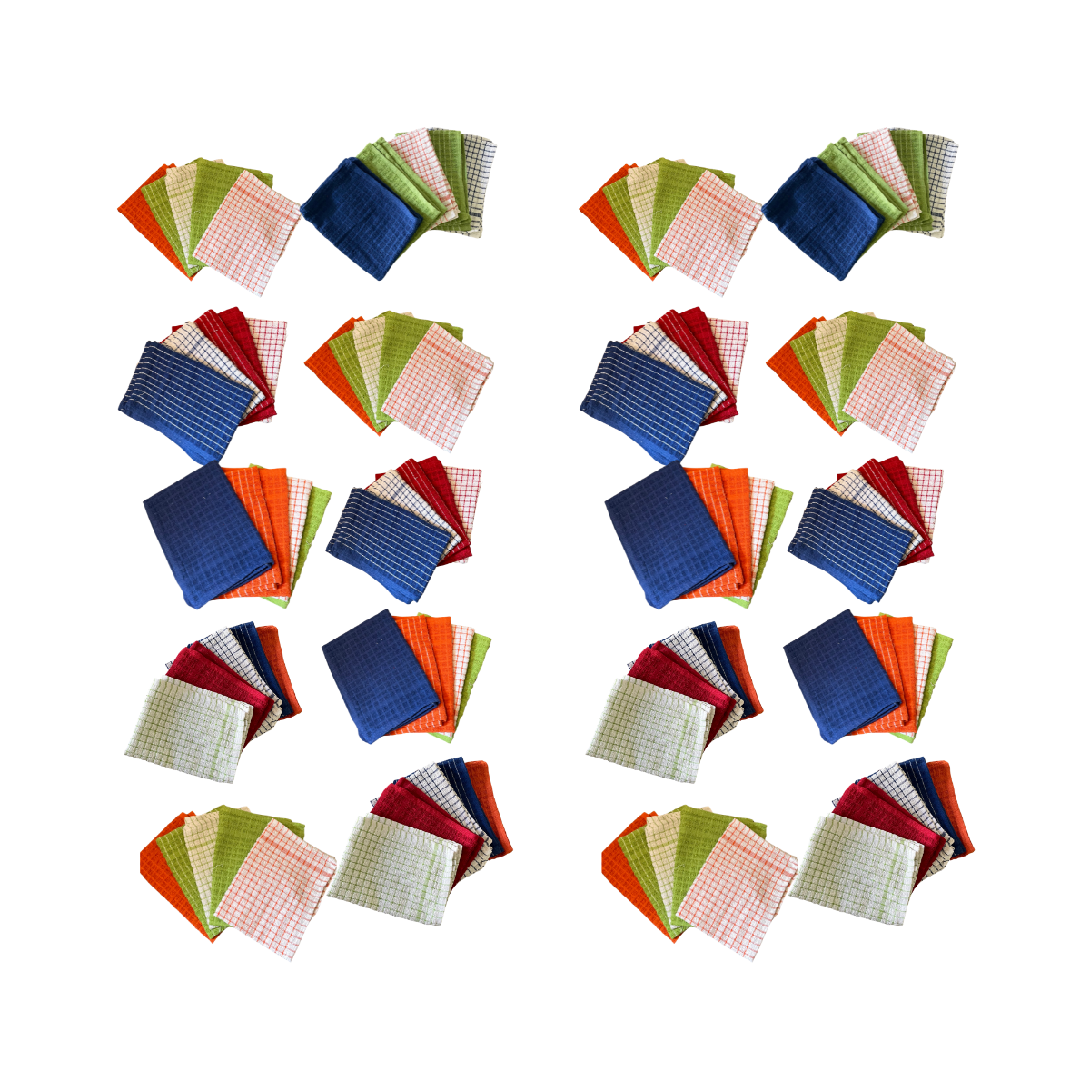 Pack 100 paños de cocina algodon indio 34x48 cm