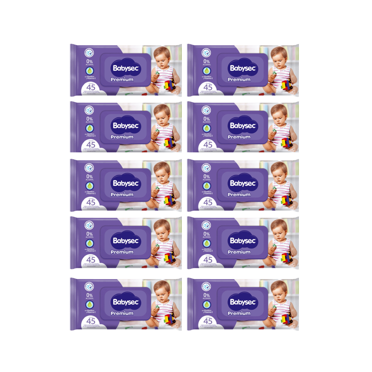 Toallitas Húmedas Babysec Hipoalergénicas Aloe Vera 45u