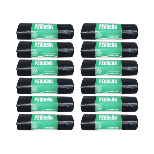 Pack 12 Bolsas de Basura Pequeña 70x50cm