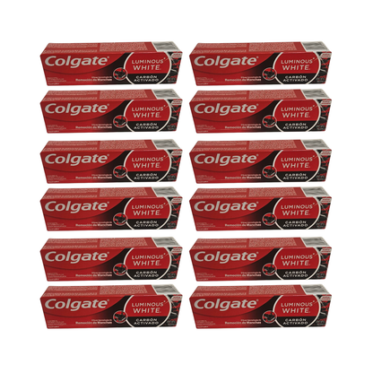 Pack 12 Pasta Colagte Luminous White Carbon Activado 90g