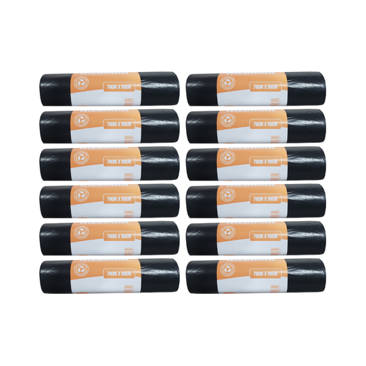 Pack 12 Rollos Bolsas de Basura Mediana 70x90cm