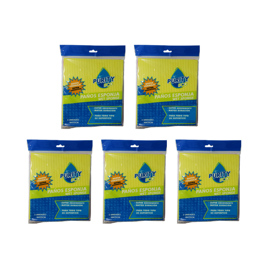 Pack Paño Esponja 15 Unidades , Limpieza Eficaz.