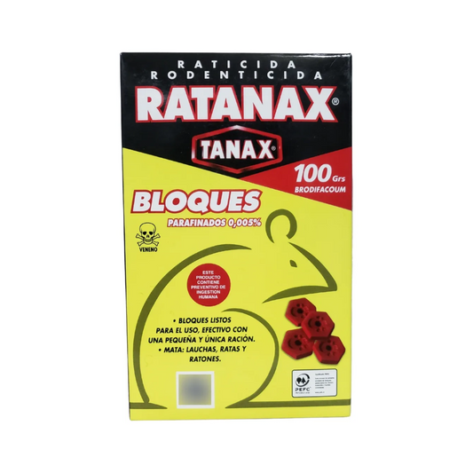 Ratanax Bloques 100g Control Profesional de Ratones