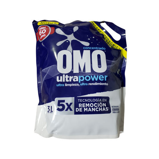 Detergente Omo Ultrapower Concentrado Recarga 3l Doypack