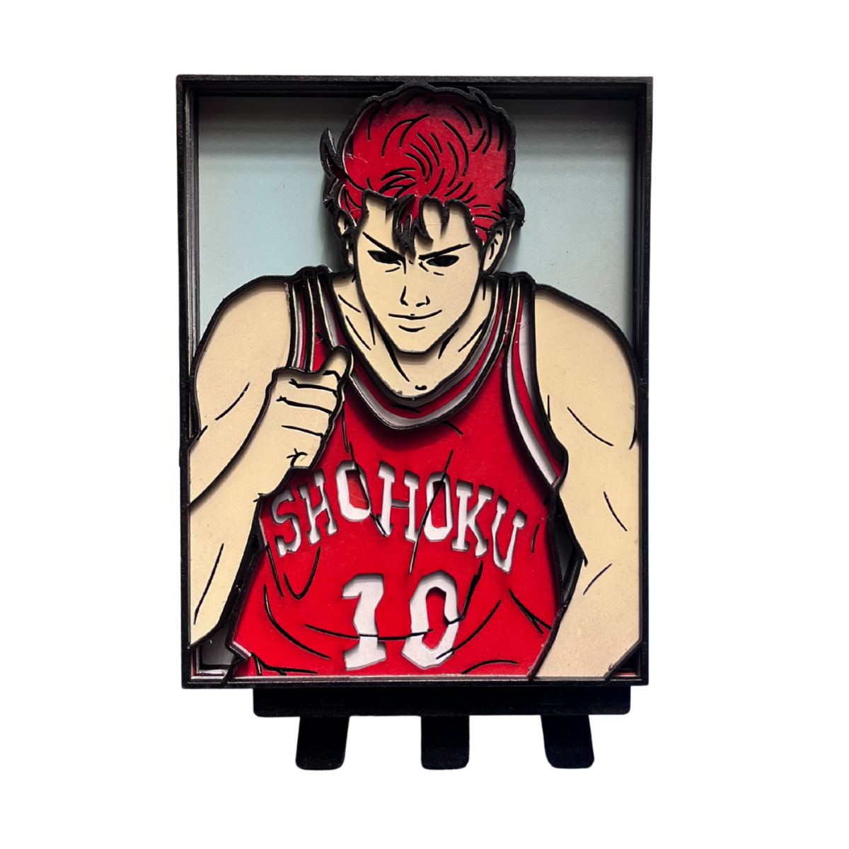 Mini cuadro decorativo Hanamichi Sakuragi Slam Dunk 17x13 cms