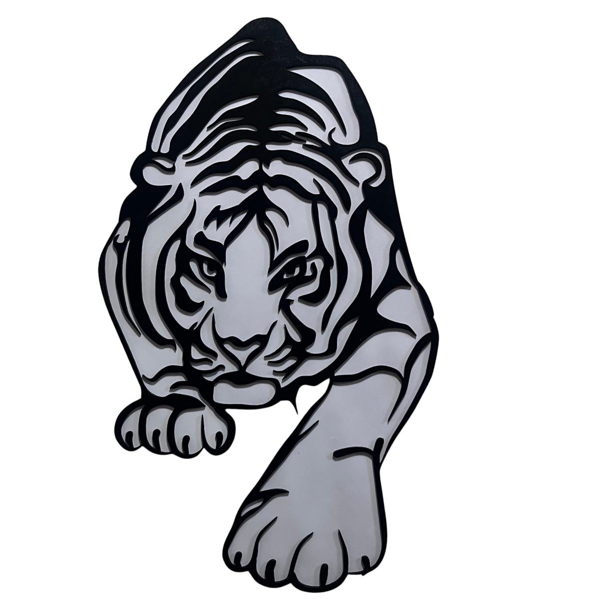 Cuadro Decorativo Tigre Negro Diseño Moderno Mdf 58x35cm