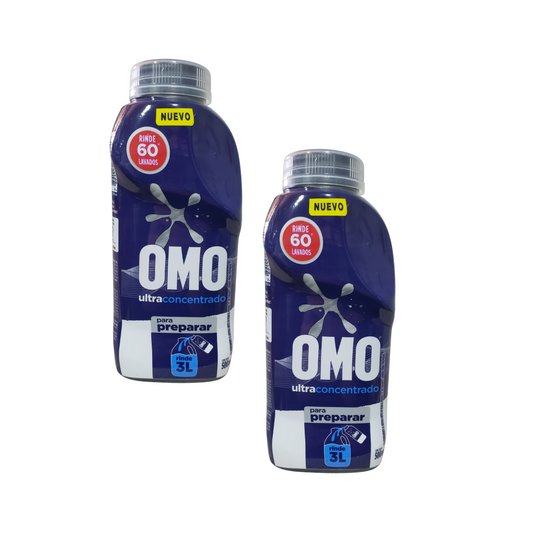 Pack 2 detergentes Omo ultraconcentrado para diluir 500ml