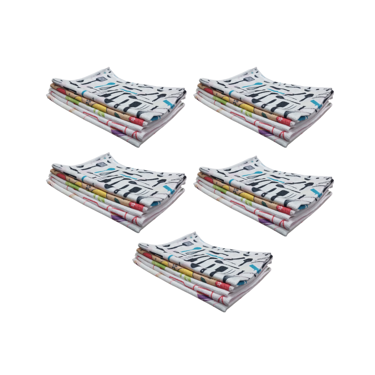 Pack 25 Paños de Cocina Microfibra 37X50| Ultra Absorbentes y Sin Pelusa