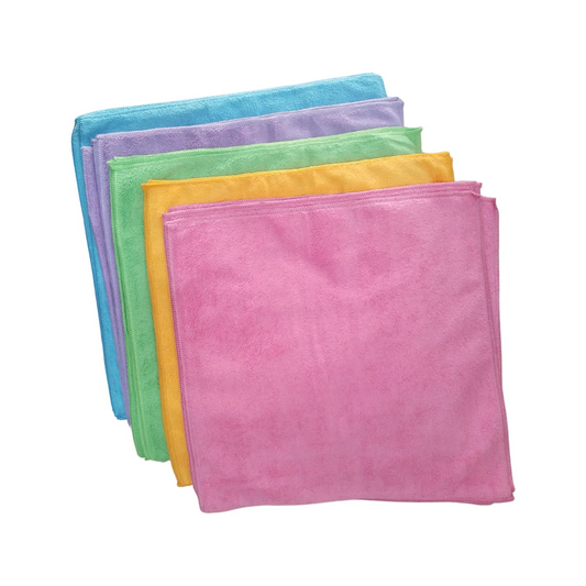 Pack 5 Paños Microfibra 38x38 Suaves Y Resistentes