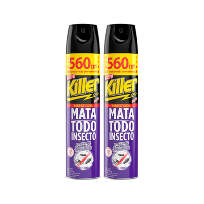 Pack 2 Insecticida en Aerosol 560cc Elimina todo tipo de Insectos.