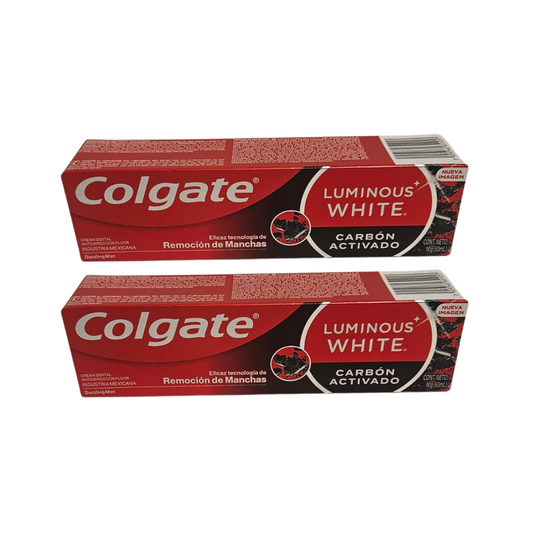 Pack 2 Pasta Colagte Luminous White Carbon Activado 90g