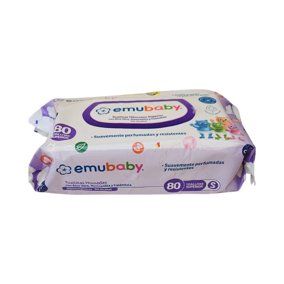 Pack 4 toallitas humedas Emubaby 80un C/U