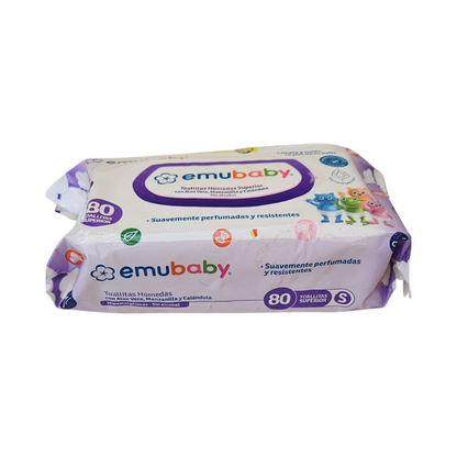 Pack 4 toallitas humedas Emubaby 80un C/U