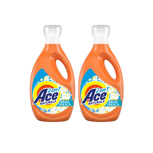 Pack 2  Detergentes Liquido  Ace Natural  2 en 1 concentrado 1.8 lt cada uno.